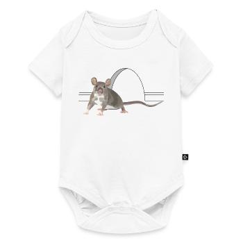 Kuscheliges Opossum-Junges - Baby Premium Kurzarmbody - Weiß - Vorne