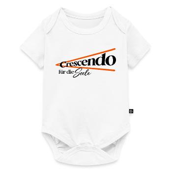 Crescendo für die Seele – Musik mit Gefühl - Baby Premium Kurzarmbody - Weiß - Vorne