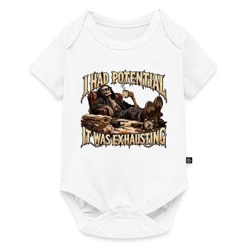 Lustiges Skelett, sarkastischer Humor - Baby Premium Kurzarmbody - Weiß - Vorne