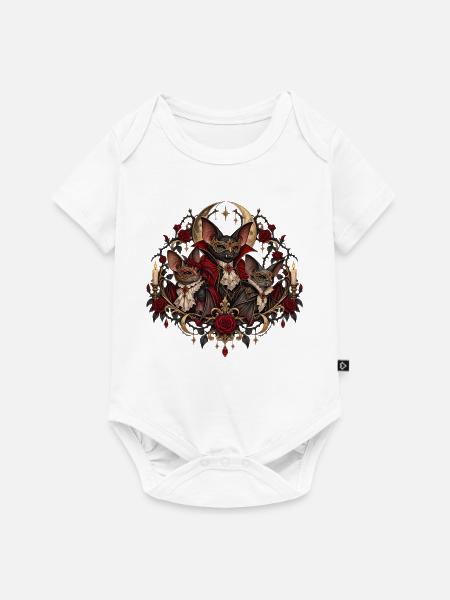 Vampirfledermäuse Halloween Gruppenkostüm - Baby Premium Kurzarmbody - Weiß