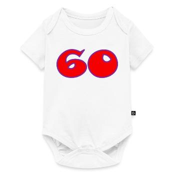 60. 60 JAHRE. 60-JÄHRIGES JUBILÄUM. 60. GEBURTSTAG. - Baby Premium Kurzarmbody - Weiß - Vorne