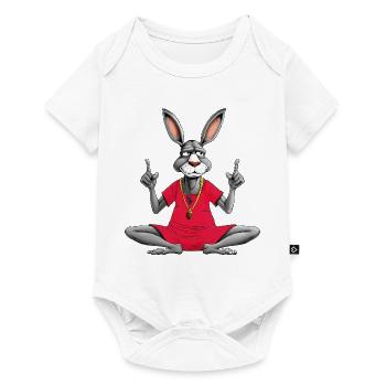 Esel Yoga - Baby Premium Kurzarmbody - Weiß - Vorne