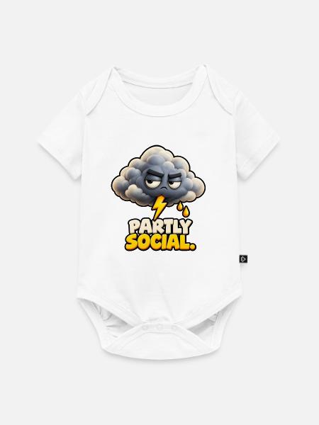 Party Social – Launische Wolke - Baby Premium Kurzarmbody - Weiß