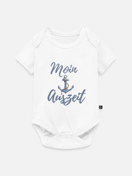 Moin Auszeit - Baby Premium Kurzarmbody - Weiß