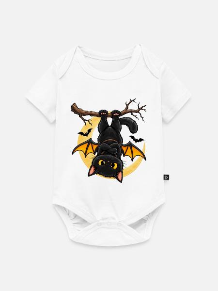 Mondscheinfledermaus am Ast - Baby Premium Kurzarmbody - Weiß