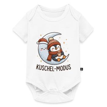 Kuschel Modus Pinguin Mond Winter Gemütlich - Baby Premium Kurzarmbody - Weiß - Vorne