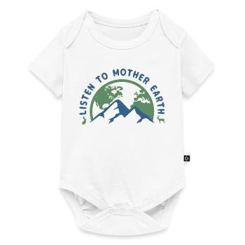Listen To Mother Earth - Baby Premium Kurzarmbody - Weiß - Vorne