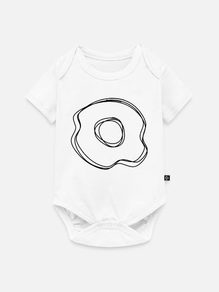 Spiegelei handgezeichnet - Baby Premium Kurzarmbody - Weiß