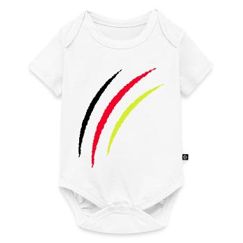 Germany Kratzer Kontrast - Baby Premium Kurzarmbody - Weiß - Vorne