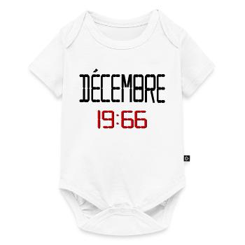 60-jähriges Jubiläum Dezember 1966 - Baby Premium Kurzarmbody - Weiß - Vorne