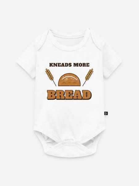 Knetet mehr Brot – Sauerteigbacker - Baby Premium Kurzarmbody - Weiß
