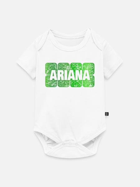 Maedchenname Ariana - Baby Premium Kurzarmbody - Weiß