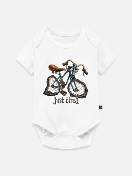 just tired Fahrrad - Baby Premium Kurzarmbody - Weiß