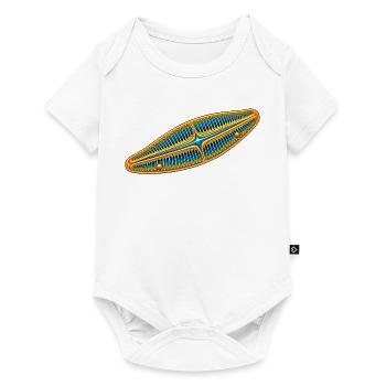 Kieselalge – Goldene Diatomee Mikroskopie - Baby Premium Kurzarmbody - Weiß - Vorne