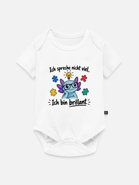 Introvert mit Puzzlebrillanz - Baby Premium Kurzarmbody - Weiß