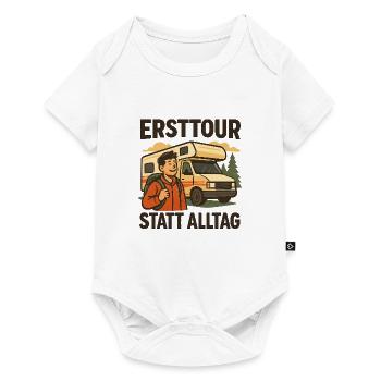 Erste Wohnmobilreise Geschenk für Neucamper - Baby Premium Kurzarmbody - Weiß - Vorne