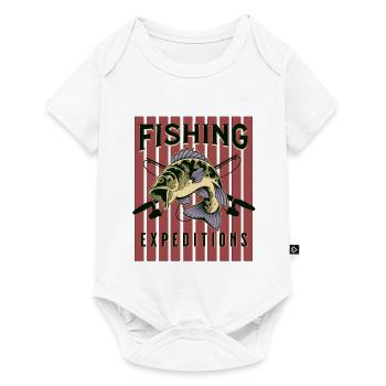 Fishing Expedition – Vintage Hecht für Angler - Baby Premium Kurzarmbody - Weiß - Vorne