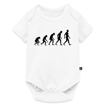 Evolution des Menschen Silhouetten - Baby Premium Kurzarmbody - Weiß - Vorne