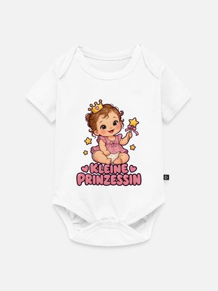 Kleine Prinzessin Baby - Baby Premium Kurzarmbody - Weiß