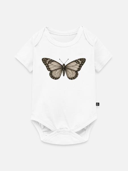 GEEKLEY – Bestiarium – Schmetterling - Baby Premium Kurzarmbody - Weiß