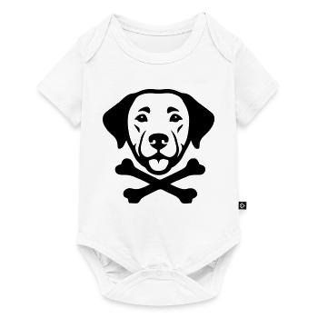 Hundekopf Knochen Logo - Baby Premium Kurzarmbody - Weiß - Vorne