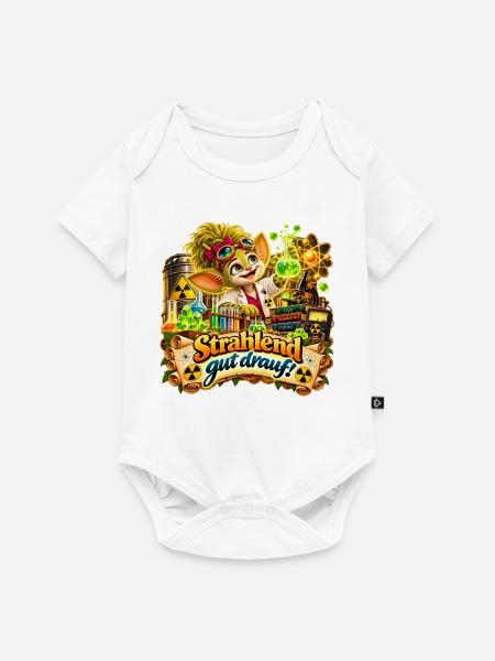 Wenuma Strahlend Gut Drauf - Baby Premium Kurzarmbody - Weiß