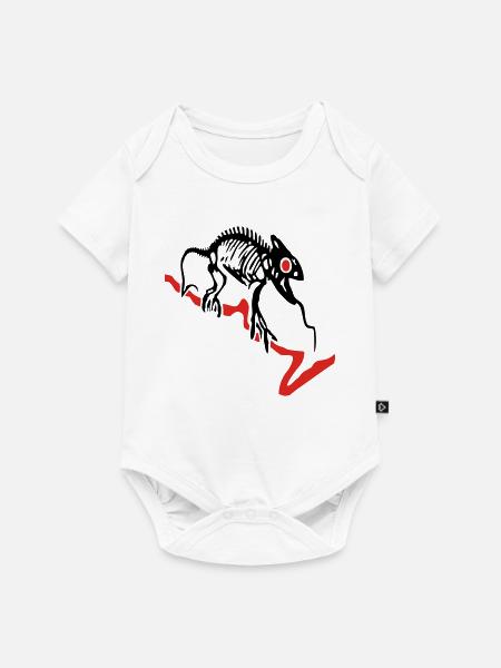 Gecko, Eidechse, Computer - Baby Premium Kurzarmbody - Weiß