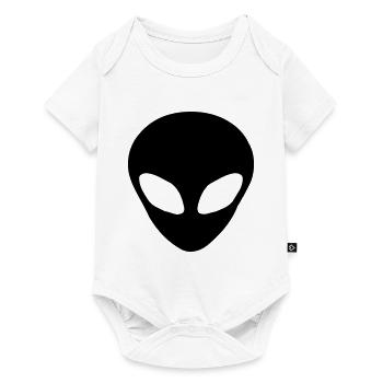 Alien Kopf - Baby Premium Kurzarmbody - Weiß - Vorne