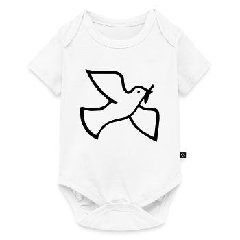 Friedenstaube - Baby Premium Kurzarmbody - Weiß - Vorne
