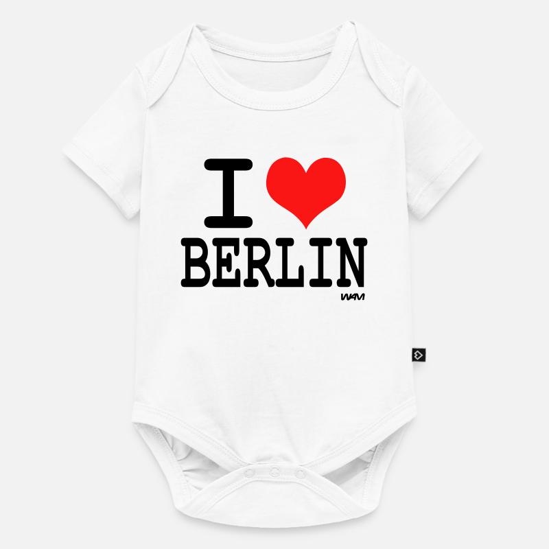I love Berlin - couleurs personnalisables - Body à manches courtes Premium Bébé - blanc