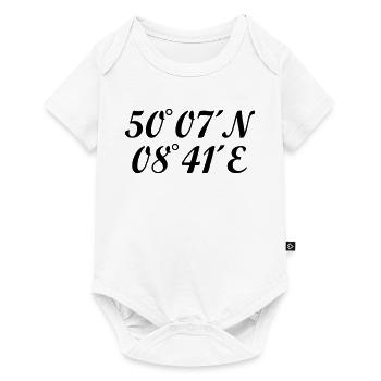 Frankfurter Koordinaten Frankfurt am Main - Baby Premium Kurzarmbody - Weiß - Vorne