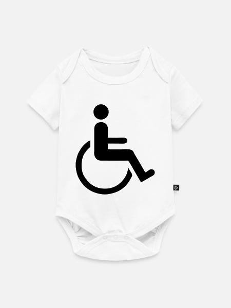 Rollstuhlfahrer - Baby Premium Kurzarmbody - Weiß