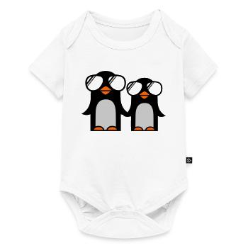 funky penguins - Baby Premium short-sleeve bodysuit - white - Front