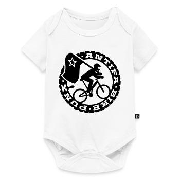 Antifa Bike Punks - Baby Premium short-sleeve bodysuit - white - Front