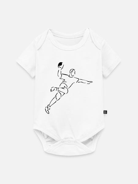 Handball - Baby Premium Kurzarmbody - Weiß