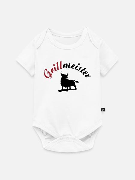 Grillmeister - Baby Premium Kurzarmbody - Weiß