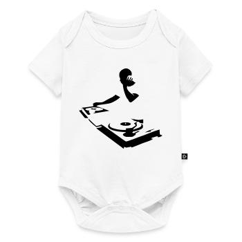 DJ - Baby Premium Kurzarmbody - Weiß - Vorne