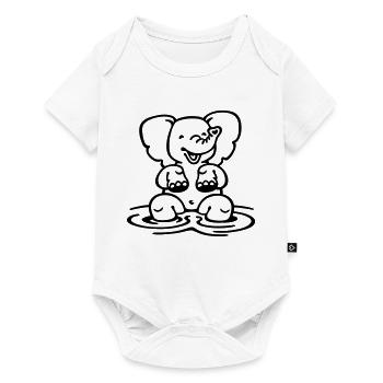 little elephant (a) - Baby Premium short-sleeve bodysuit - white - Front