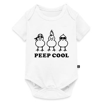 Peep Cool - Baby Premium Kurzarmbody - Weiß - Vorne
