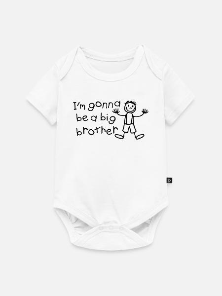 Ik ga een grote broer zijn - Premium kortærmet baby-body  - hvid