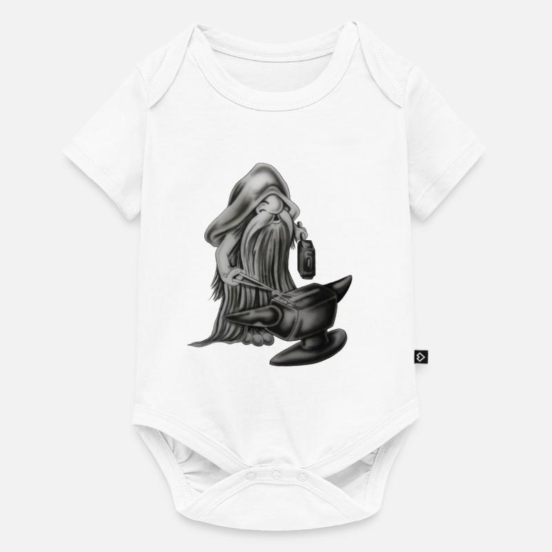 Blacksmith gnom - Baby Premium Kurzarmbody - Weiß