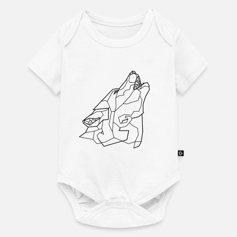 Heulender Wolf - Baby Premium Kurzarmbody - Weiß