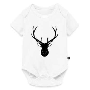 Deer - deer antler - Baby Premium short-sleeve bodysuit - white - Front
