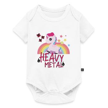 Heavy Metal Unicorn Gift Glitter Horses - Baby Premium short-sleeve bodysuit - white - Front