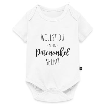 Willst du mein Patenonkel sein? - Baby Premium Kurzarmbody - Weiß - Vorne