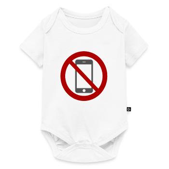 Handy verboten. - Baby Premium Kurzarmbody - Weiß - Vorne