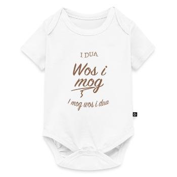 Bayerisches T Shirt mit Spruch - Baby Premium Kurzarmbody - Weiß - Vorne