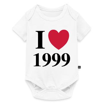 i coeur 1999 I love I love cadeau 1999 1999 - Body à manches courtes Premium Bébé - blanc - Devant