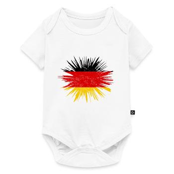 Cadeau Splatter Land Roots Allemagne - Body à manches courtes Premium Bébé - blanc - Devant