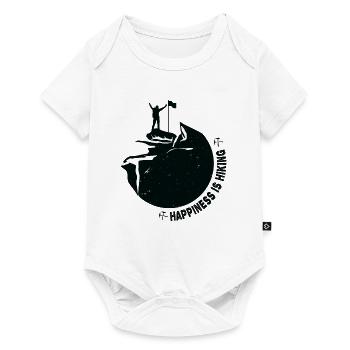 Happiness is HIKING Hiking Mountain Gift Mountains - Baby Premium short-sleeve bodysuit - white - Front